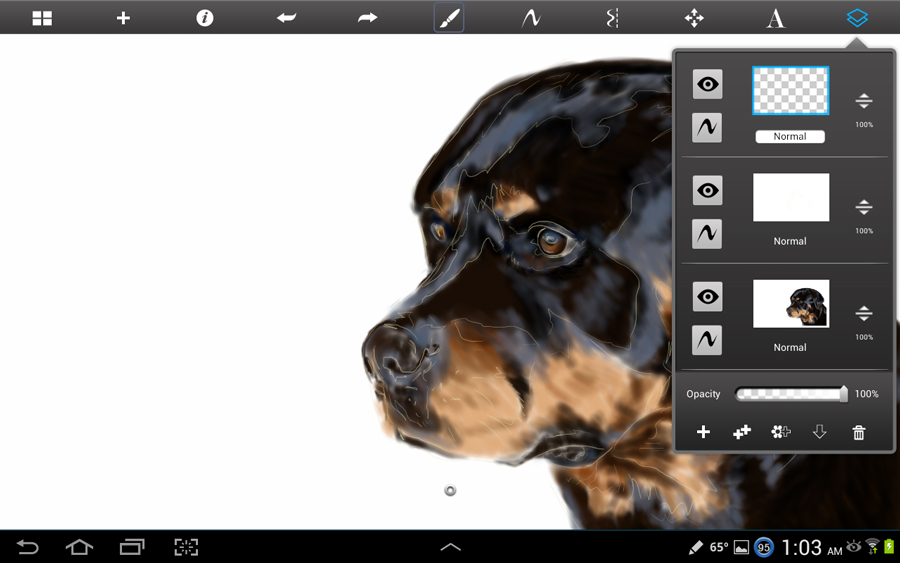 Galaxy note 10.1 using Sketchbook pro for tablets
