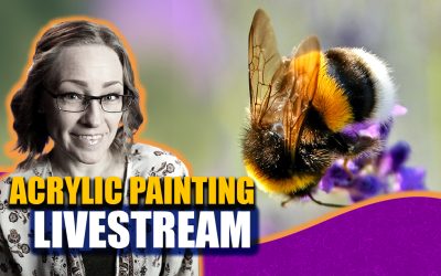 Bumblebee Acrylic Painting Livestream Lesson