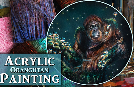 Orangutan in Acrylics – Tips for layering paint