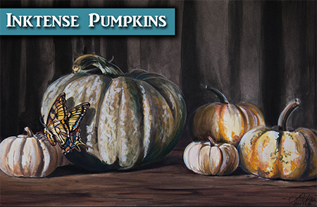 Inktense Pumpkins