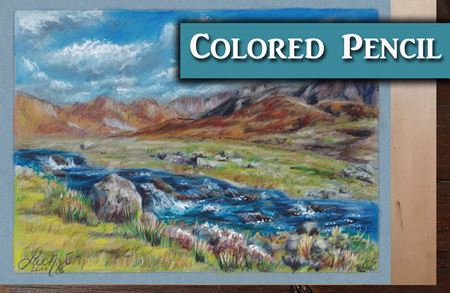 Colored Pencil Landscape Drawing Tutorial - pencildrawing2019