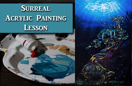 Surreal Acrylic Painting Demonstration