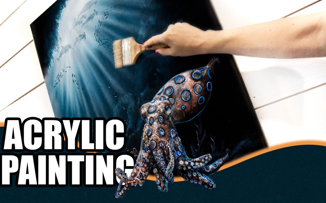 Pro Acrylic Painting Techniques for Beginners – Blue Ringed Octopus