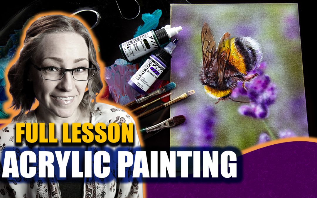 Bumblebee Acrylic Painting Lesson