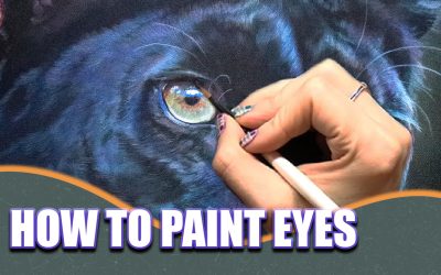 How to Paint Black Leopard Eyes – Acrylic Painting