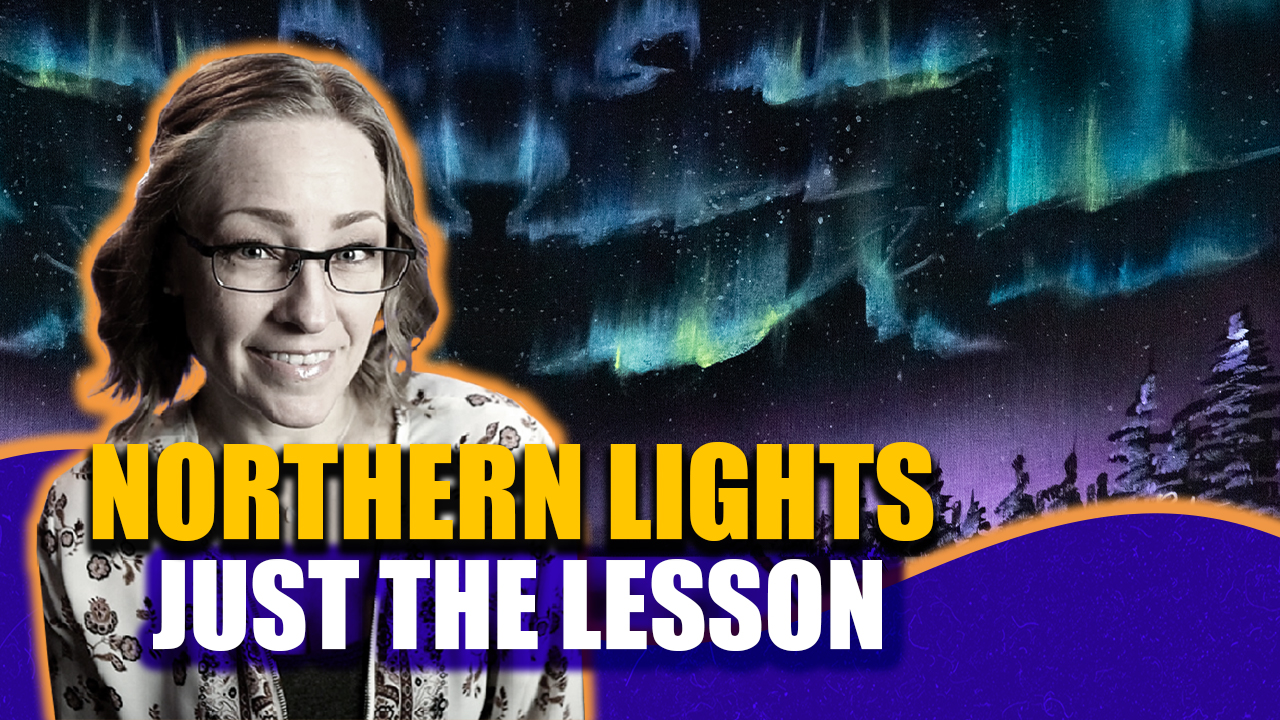 Northern Lights Acrylic Painting Lesson FREE! Lachri Fine Art