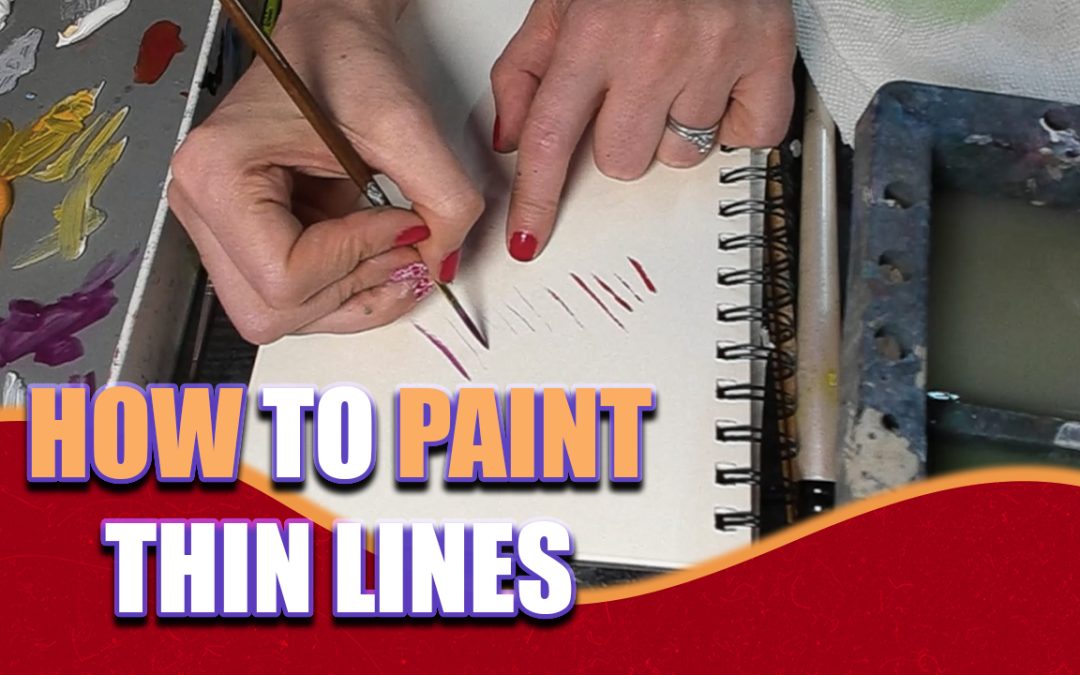 How I paint Thin Lines in Acrylic Paint